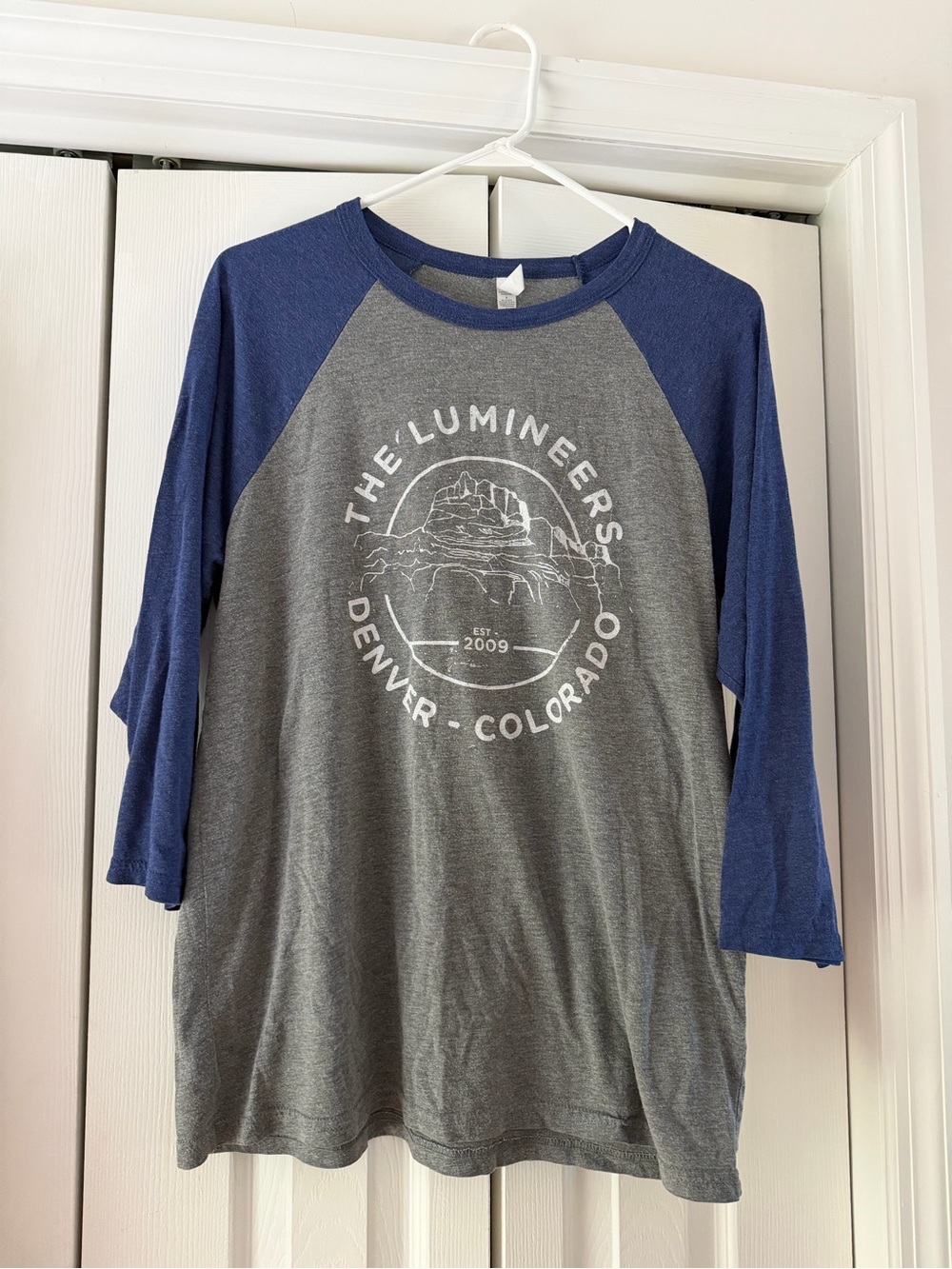 Men's Raglan Tee - Gray & Navy